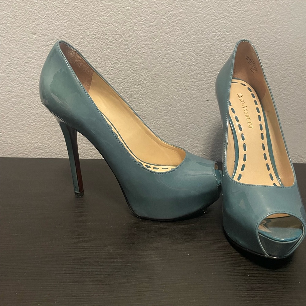 Enzo angiolini, women’s pump 7 1/2 turquoise